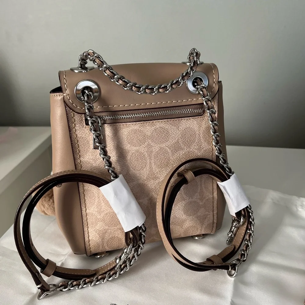 Coach Parker Convertible Backpack 16 In Signature and Matching Wallet - Picture 4 of 11